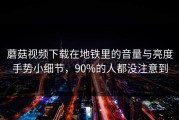 蘑菇视频下载在地铁里的音量与亮度手势小细节，90%的人都没注意到