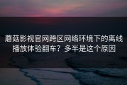 蘑菇影视官网跨区网络环境下的离线播放体验翻车？多半是这个原因