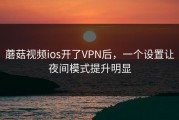 蘑菇视频ios开了VPN后，一个设置让夜间模式提升明显