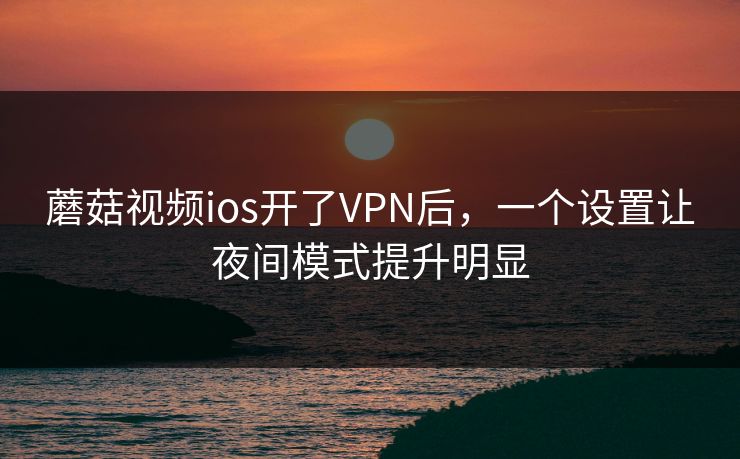 蘑菇视频ios开了VPN后，一个设置让夜间模式提升明显