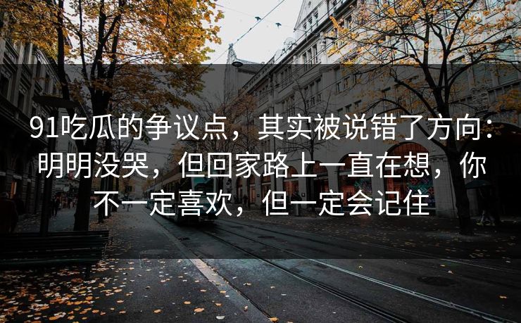 91吃瓜的争议点，其实被说错了方向：明明没哭，但回家路上一直在想，你不一定喜欢，但一定会记住