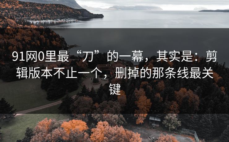 91网0里最“刀”的一幕，其实是：剪辑版本不止一个，删掉的那条线最关键
